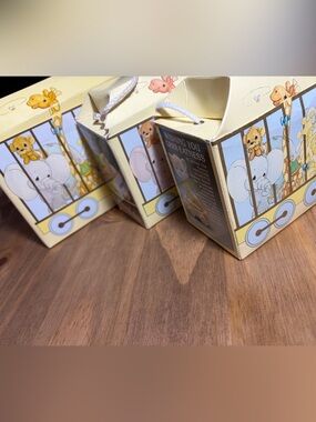 Vintage precious moments Birthday circus train animals- original boxes